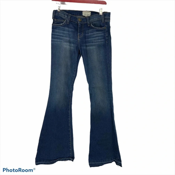 Anthropologie Current Elliot bell bottoms raw hem jeans 26 boho hippie - Picture 1 of 7